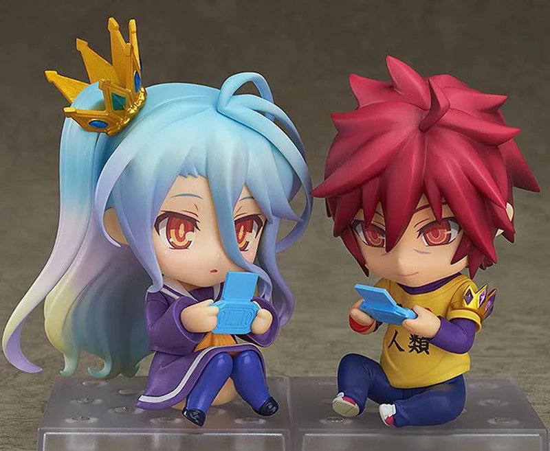 Бесплатная доставка Симпатичные 4 &quotNendoroid нет игры жизни Аниме Сора и Широ в