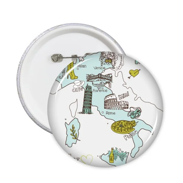 5 шт. круглый значок с рисунком италия венеция|badge button|pin badge buttonbadge pin button |