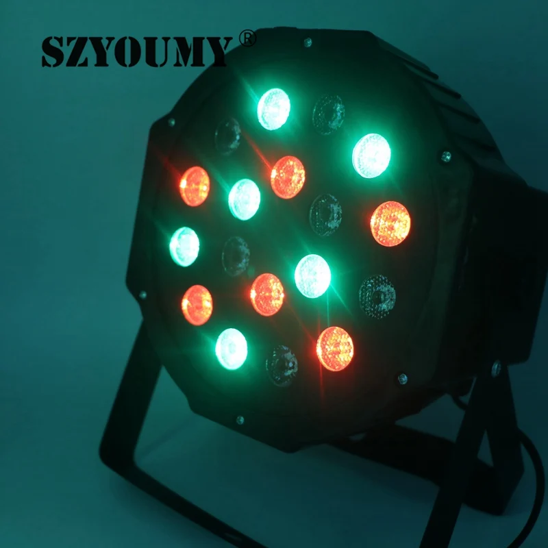 

SZYOUMY 18W LED Stage Light High Power RGB Par Light With DMX Master Slave LED Flat DJ Equipments Controller