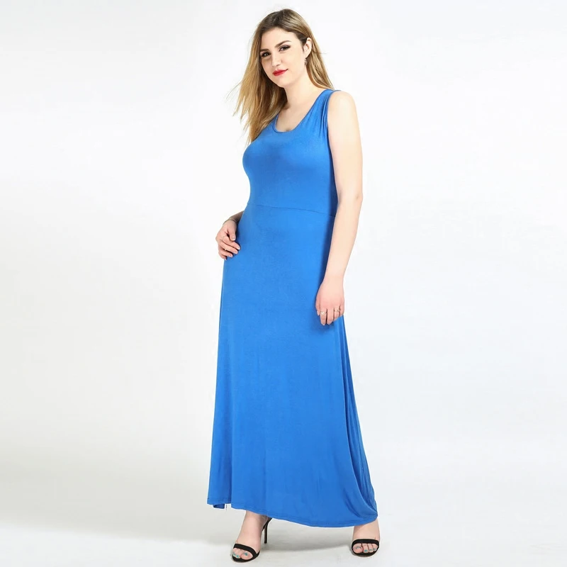 Для женщин летние большие размеры Платье без рукавов s в богемном стиле длинное