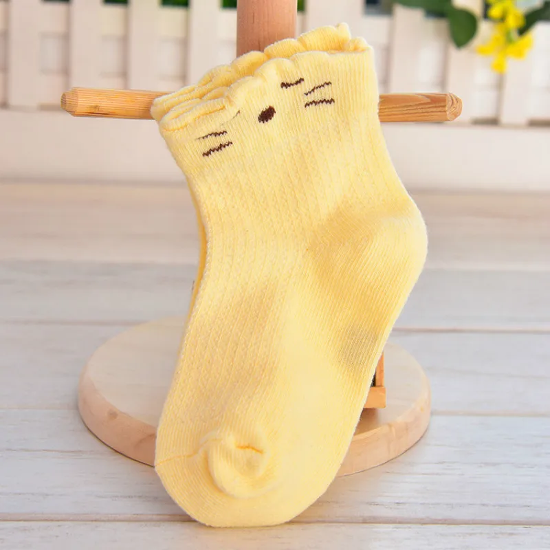 Хлопковые детские носки 2 пары/Лот весна осень милые для новорожденных с