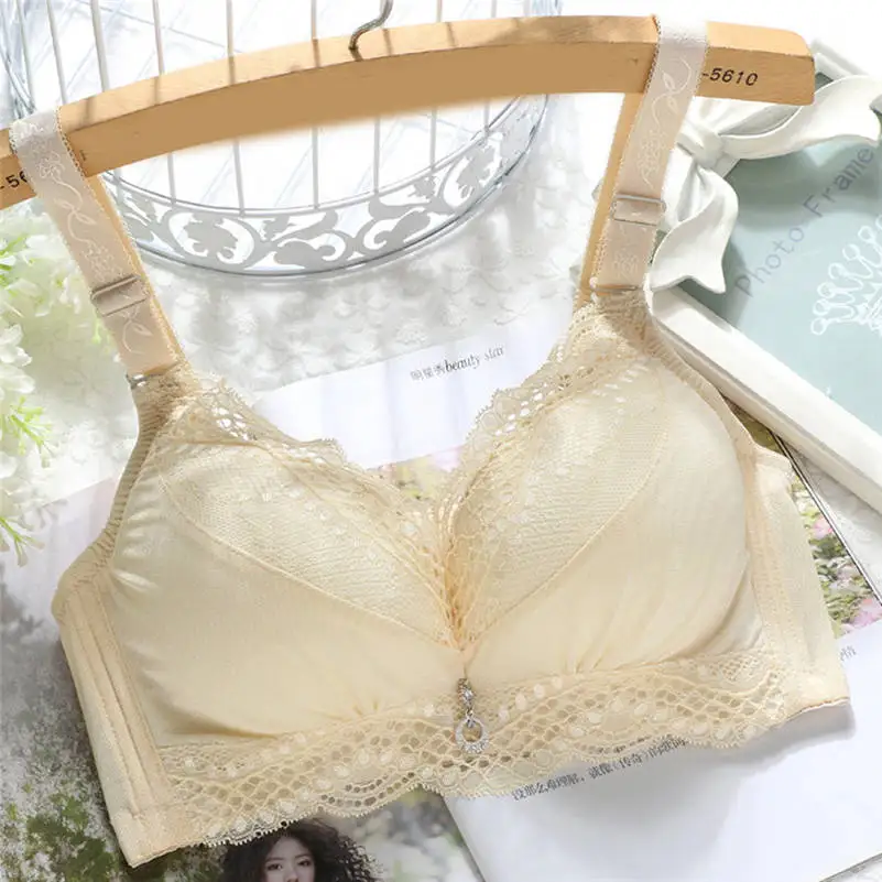 Women Lingerie Womens Sexy Bra Bralette Women's Without Steel Ring Bra Sexy Lace Underwear Gathered Adjustable Bras 661BR10