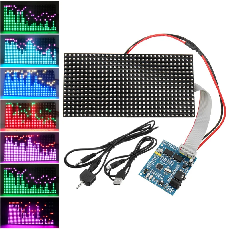 Светодиодный дисплей с цветным музыкальным спектром 16x32 STM32|board board|board ledboard color |