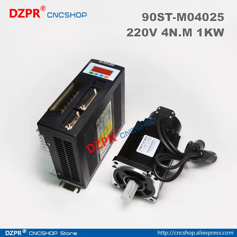 Серводвигатель переменного тока 4N.M 1кВт 2500 об/мин 90ST AC SERVO M04025 подобранный для