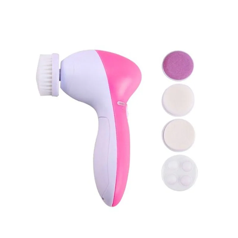 5 в 1 Pro Mini Электрический глубокое очищение лица Кисточки Черноголовых Remover пор
