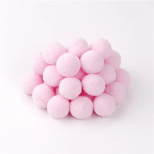 light pink 10/15/20/25/30 мм цветок мяч DIY Искусственный Поддельные Свадебные цветы Home Decor Pom меховыми помпонами ткань аксессуары для шитья - Цвет: light pink
