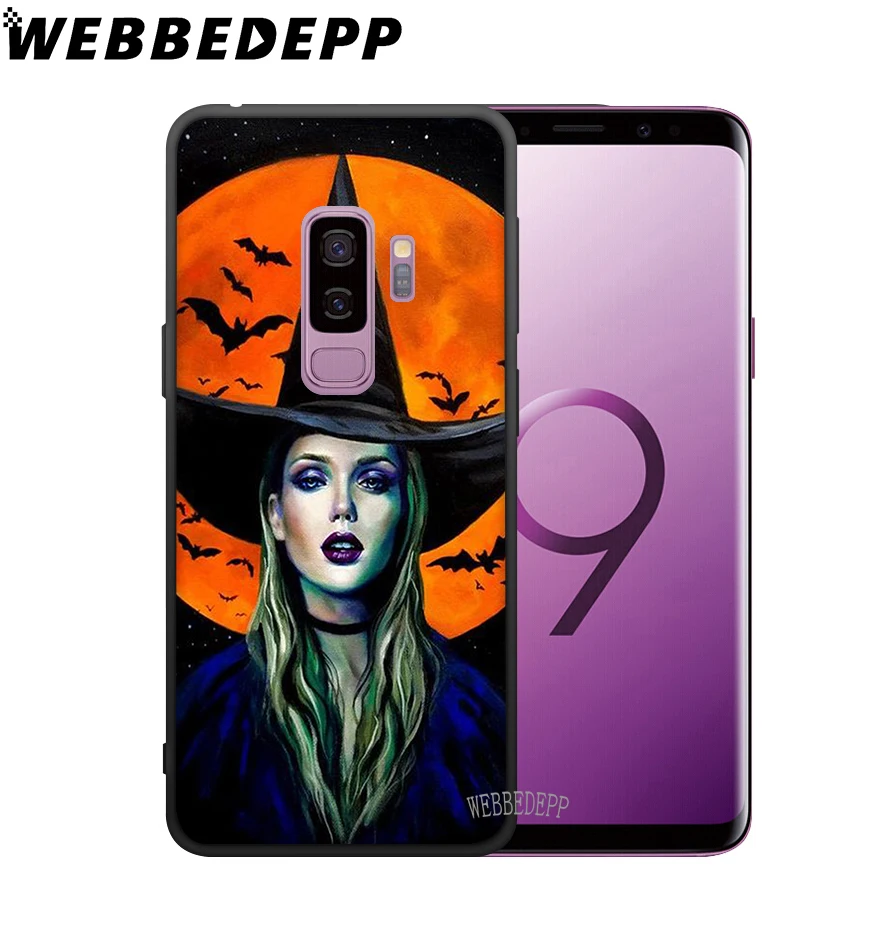 WEBBEDEPP Хэллоуин злая ведьма Мягкий ТПУ чехол для Samsung Galaxy S6 S7 Edge S8 S9 S10 Plus S10e |