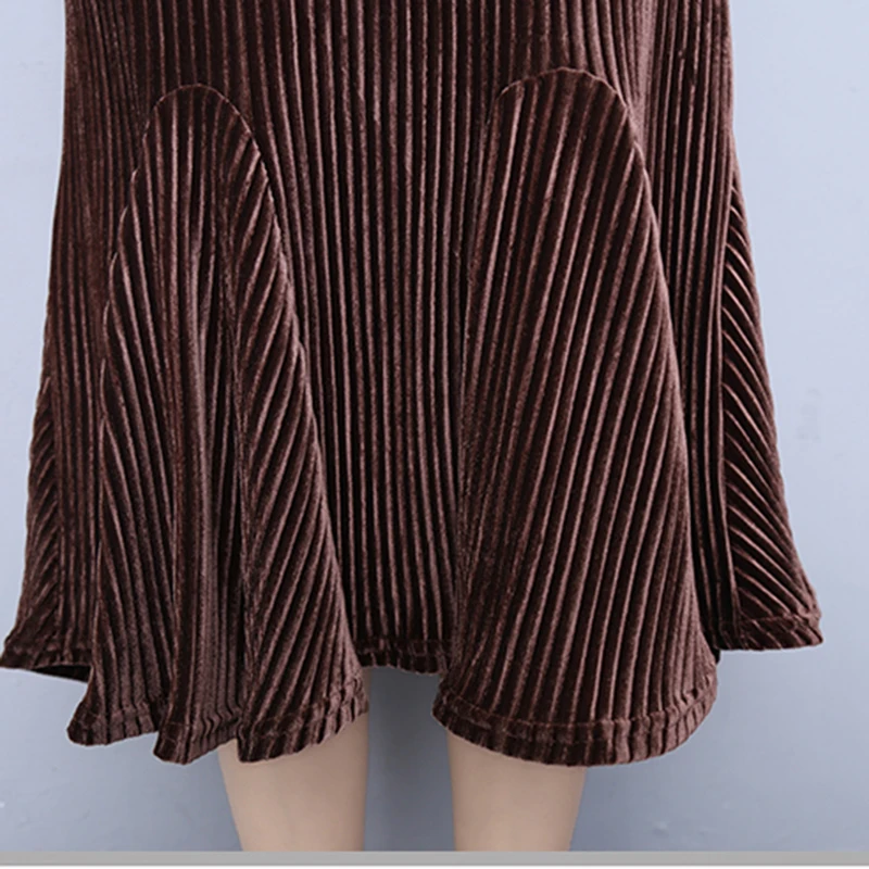 Весна 2020 женское платье с рыбьим хвостом металлическое тонкое Плиссированное