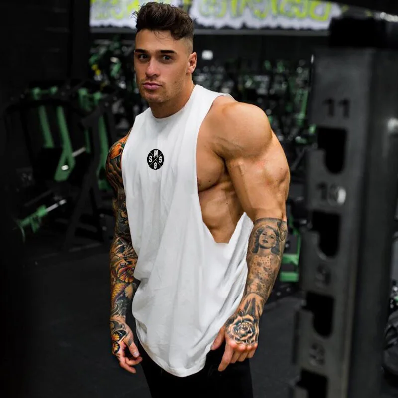 Мужские тренировочные майки Muscleguys одежда для фитнеса бодибилдинга жилет с