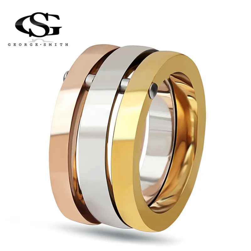 GS Высокое качество 3 шт./компл. титановые стальные кольца для мужчин и женщин