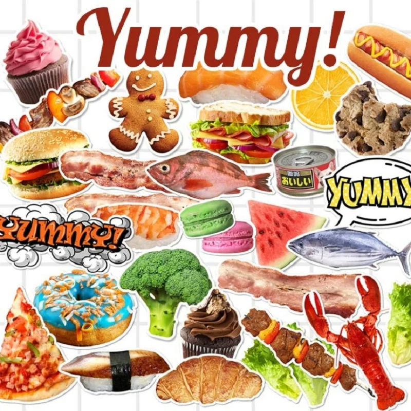 32 шт. милый мультфильм вкусная еда граффити ПВХ водонепроницаемый стикер багаж