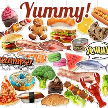 32 шт. милый мультфильм вкусная еда граффити ПВХ
