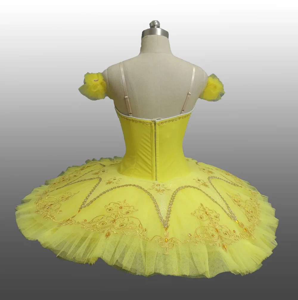 New !!!BLY1101E !!! Adult yellow classical dance COSTUME professional pancake ballerina tutu | Тематическая одежда и