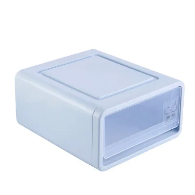 1pcs Blue 1 grid 3 шт DIY пластиковый ящик для хранения нижнее белье бюстгальтер носки Органайзер пылезащитный шкаф для хранения ящиков спальня шкаф ящик для хранения 4 цвета - Цвет: 1pcs Blue 1 grid