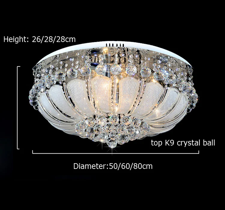 Lámpara de lámpara LED de techo de cristal creativa para pasillo, luz LED K9 de 3w, luces de techo de cristal
