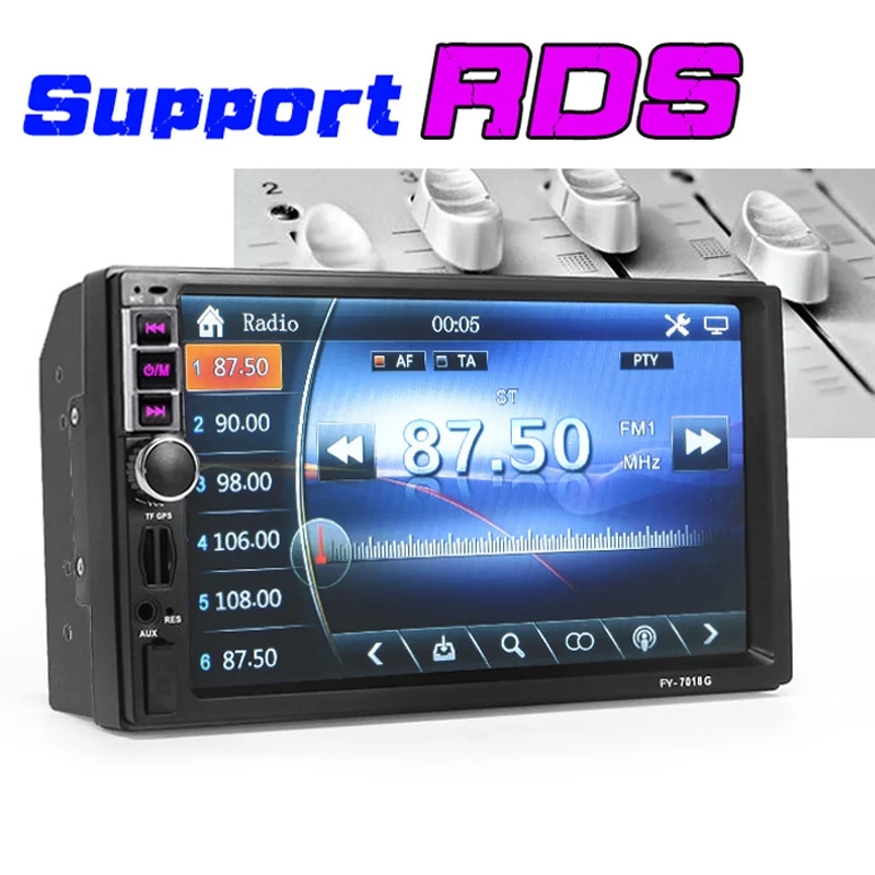 2 din Автомобильный мультимедийный плеер GPS навигация Bluetooth Радио AUX mp3 MP4 MP5 стерео