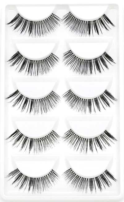 CLO05-07 CLOTHOBEAUTY 5 пар накладных ресниц, тонкие накладные ресницы для наращивания ручной работы, натуральные мягкие невидимые ресницы, длинный толстый многоразовый макияж - Цвет: CLO05-07