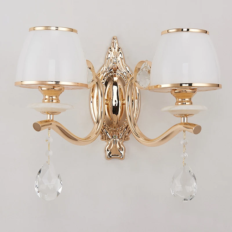 Европейский Хрустальный настенный светильник E14 современный простой стеклянный