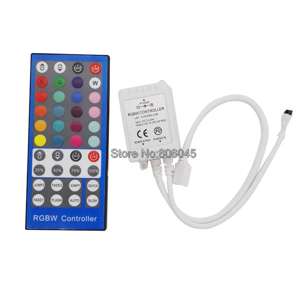 DC12V 24V 2A * 4CH 8A RGBW светодиодный контроллер с 40Key ИК беспроводной пульт