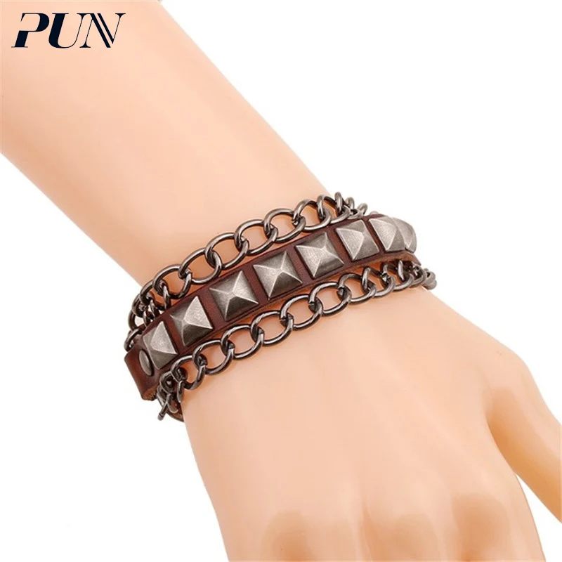Мужские браслеты PUN friendship 2018 braclet braslet персонализированный кожаный браслет
