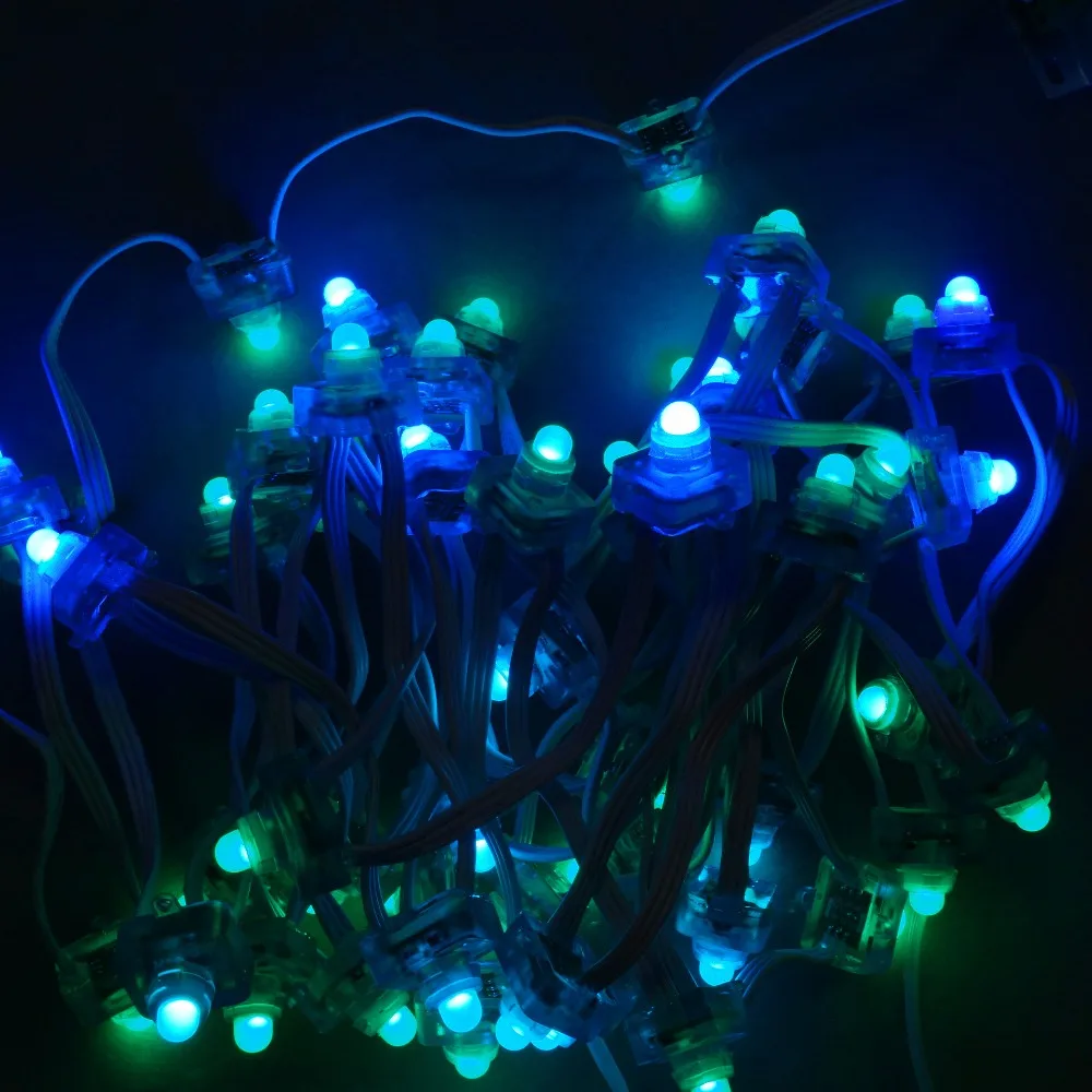 Провод 18AWG 100 шт./струна 12 В постоянного тока квадратный тип WS2811 адресный RGB