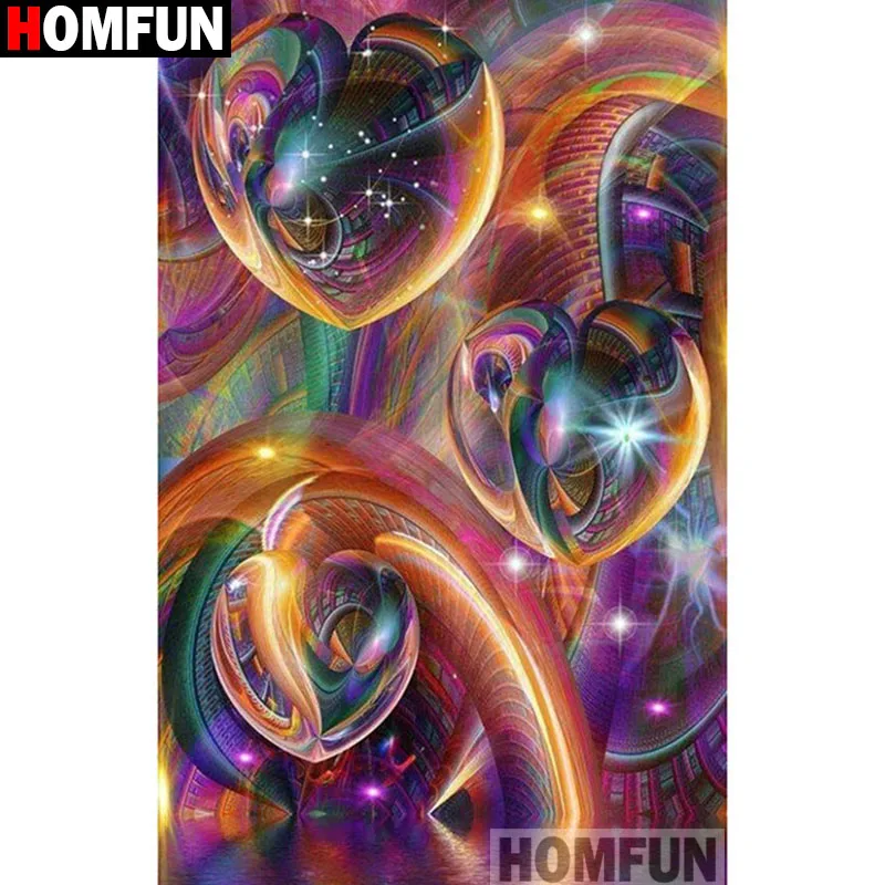 

Алмазная живопись HOMFUN «Мультипликация форма сердца», картина с квадратными/круглыми стразами 5D, вышивка крестиком, домашний декор, A15979