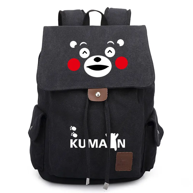 Аниме Kumamoto Kumamon брезентовый Рюкзак со шнурком Повседневная дорожная школьная