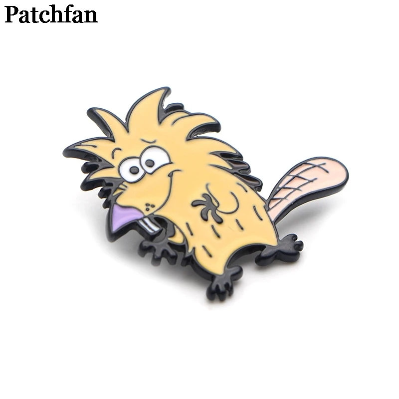 Patchfan Angry Beaver цинковый сплав галстук булавки значки para рубашка сумка Одежда Кепка рюкзак броши для обуви Значки украшения A2041