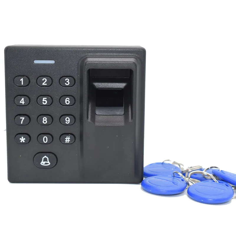 

Mini Size 125Khz Rfid Standalone Fingerprint Access Control System Door Password Access Wiegand 26 Output Free 5 ID Keyfob