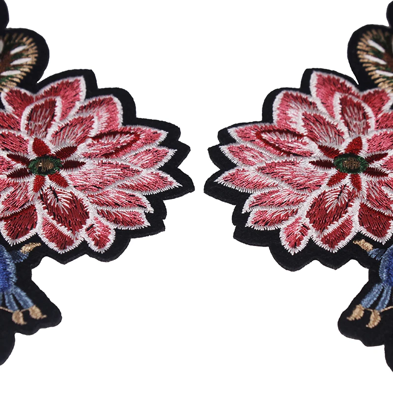 10 пар цветочные птицы железные кружевные нашивки аппликации вышивка тиснение