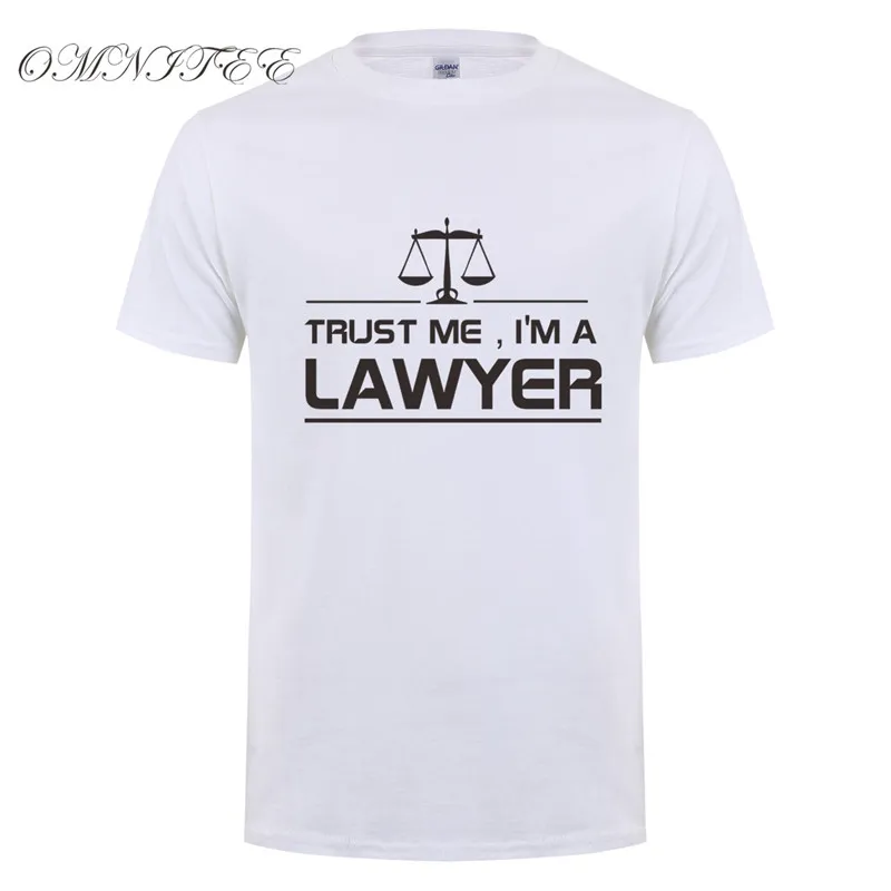 Omnitee новый летний Стиль поверь мне я юрист футболки для мужчин с коротким рукавом