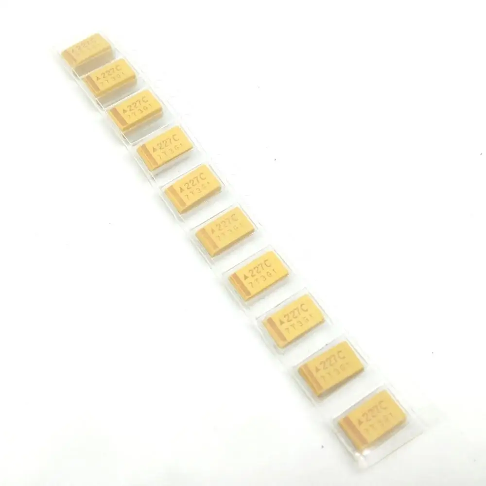 (10 шт./лот) новый и оригинальный танталовый конденсатор 227C 16V 220 мкФ D Type 7343 20% SMD... |
