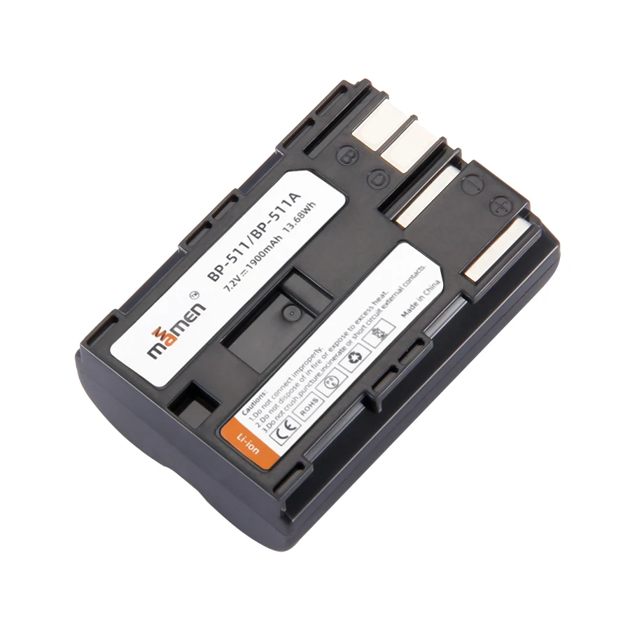 Mamen 1900 мА/ч, BP-511 BP511 BP 511 BP-511A цифровой Батарея для Canon G6 G5 G3 G2 G1 EOS 300D 50D 40D 30D 20D 5D MV300i Камера