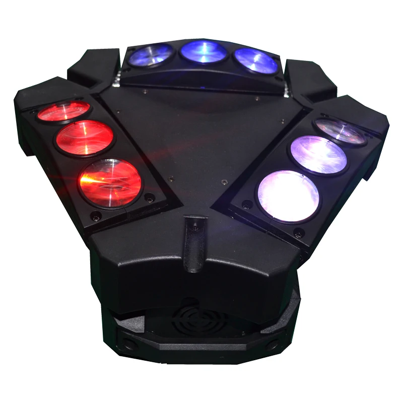 SZB Мини Новый светодиодный 9x10 Вт паук RGBW 16/48CH DMX сцсветильник свет s Dj движущийся