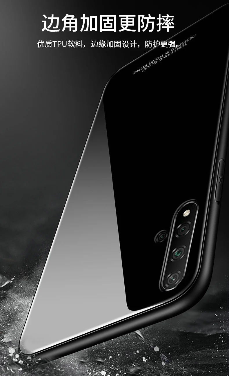 Для huawei honor 20 Pro Чехол из твердого закаленного стекла с кольцом-подставкой Магнитный защитный чехол-накладка для huawei honor 20 20pro оболочка