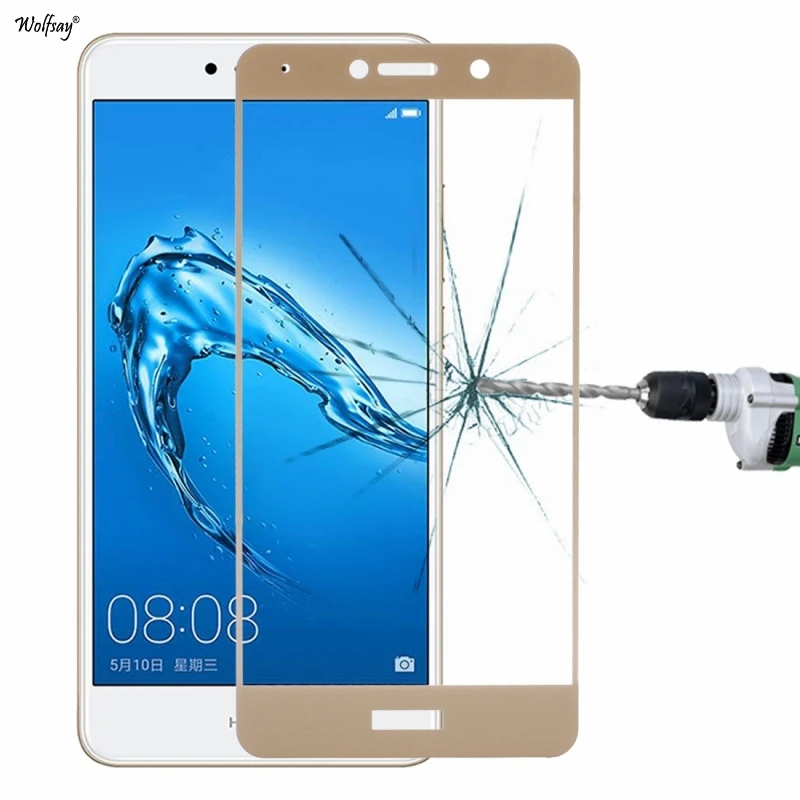 Wolfsay 1 шт. для стекла Huawei Y7 Prime Защитная пленка экрана из закаленного Enjoy 7 Plus с