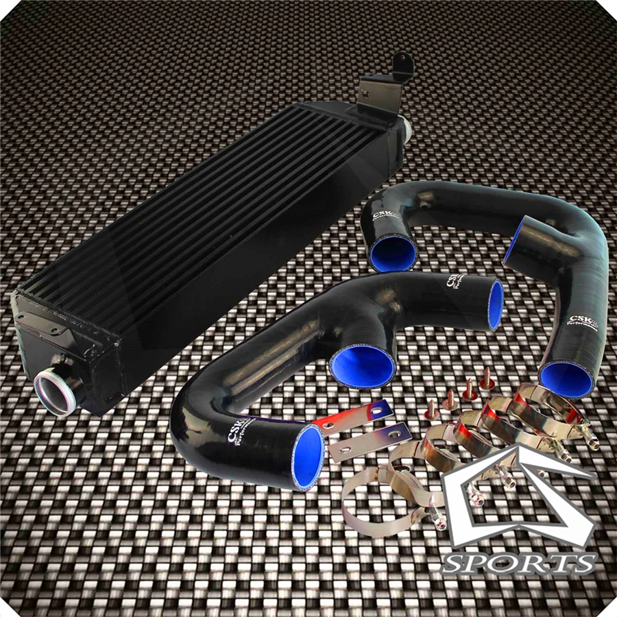 FMIC двойной интеркулер обновление + шланг комплект подходит для V * olkswagen G olf R TI MK7 Audi