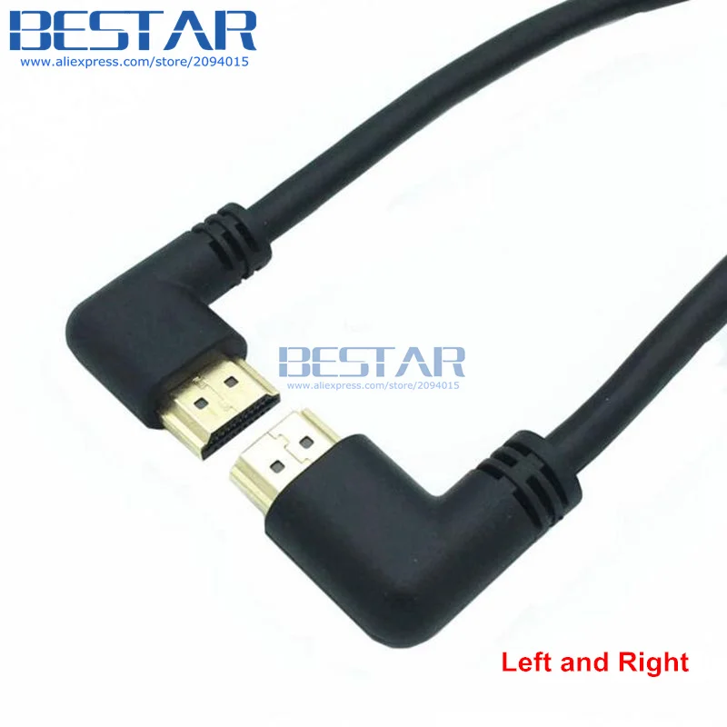 Удлинительный кабель с левым или правым углом HDMI 2 0 штекер на правый левый