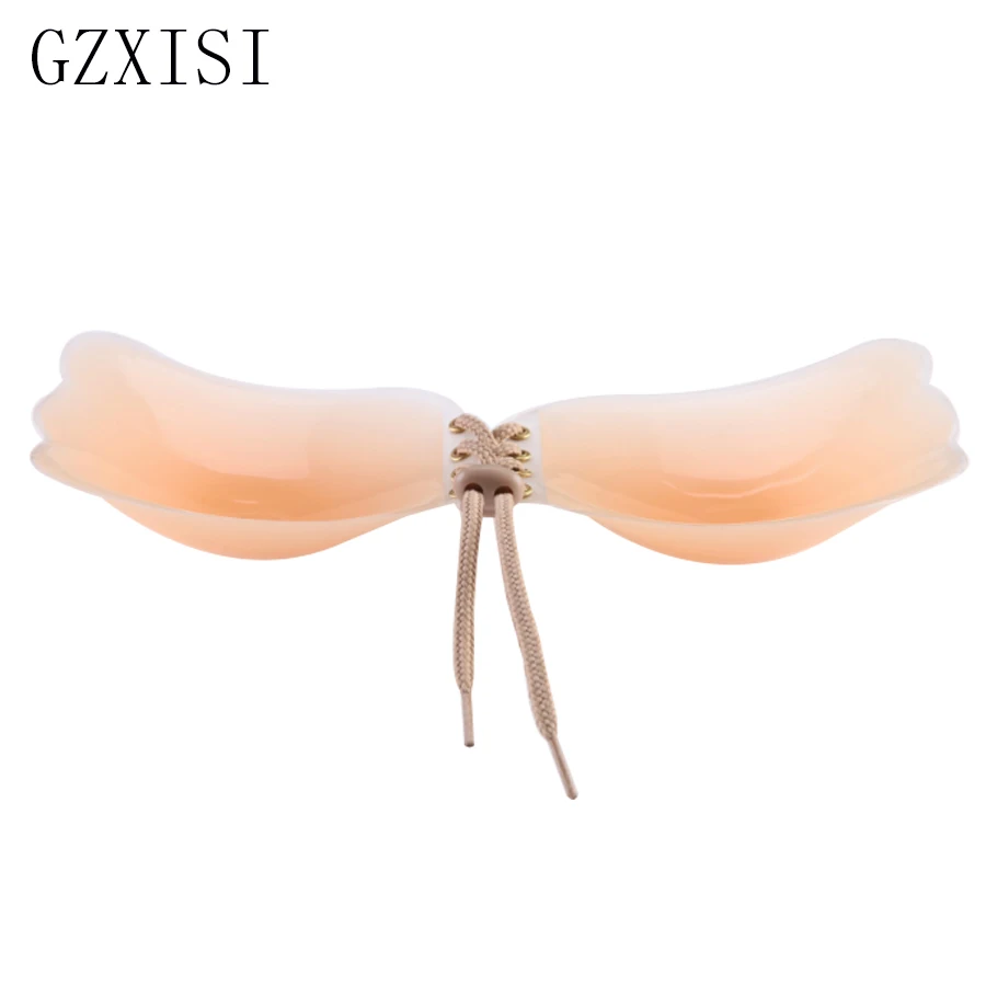 

2017 Summer Ultra-thin Silicone Adhesive Bra Adhesive Invisible Silicone Bra Soutien Gorge Strapless Sexy Deep V Bras for Women