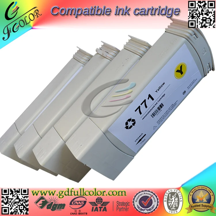 Replace ink cartridge with chip for HP designjet Z6200 printer inks Factory direct supplier