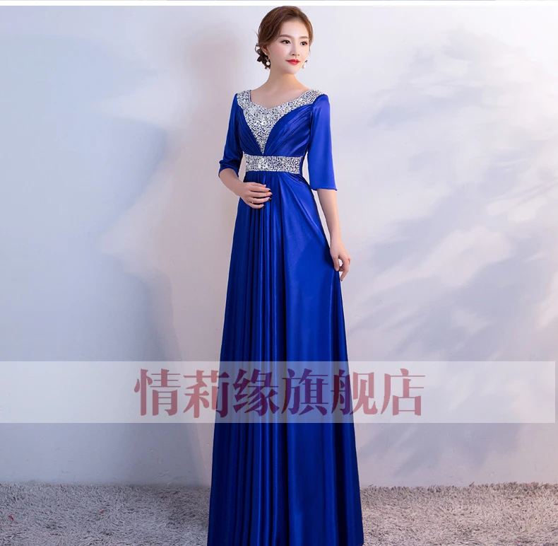 QLY885# атласная ткань на шнуровке, Длинные розовые, красные, синие, фиолетовые платья подружек невесты, бисероплетение, свадебное платье, платье для выпускного вечера, одежды