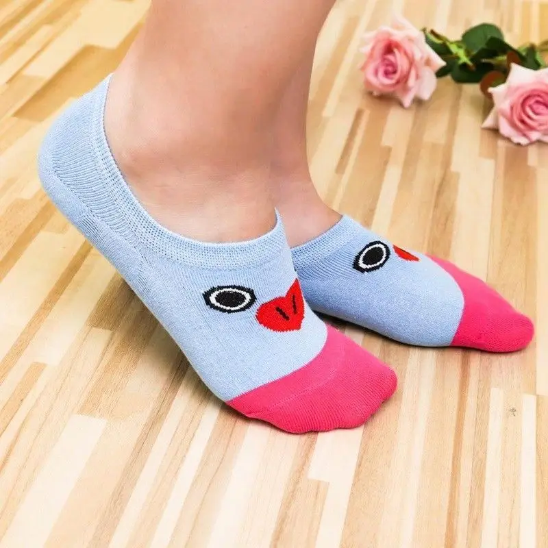 Женские низкие носки для девочек хлопковые короткие с героями мультфильмов