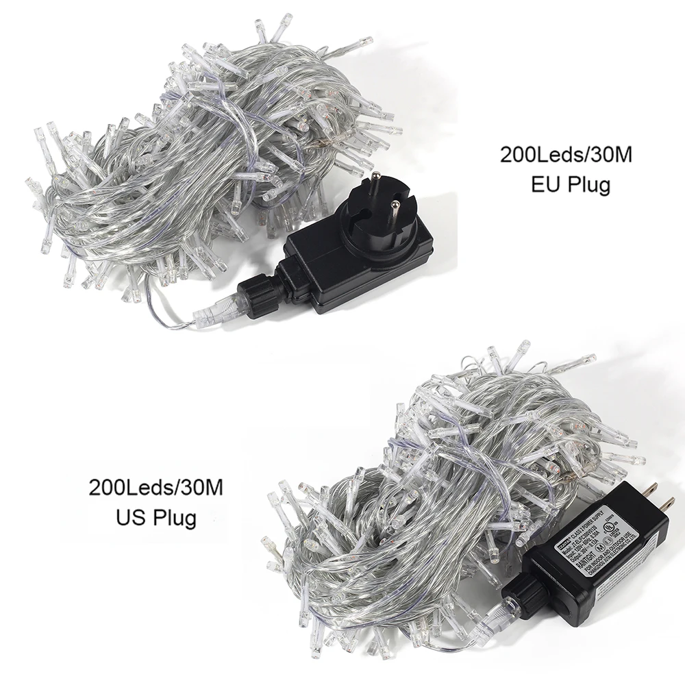 Светодиодная Водонепроницаемая гирлянсветильник 30 м 200 светодиодов|string decorative lights|string lightsled string lights |