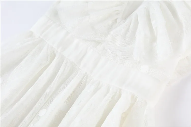 Милое белое платье принцессы 2019 женское посмотрите на дешевое Сетчатое бальное в