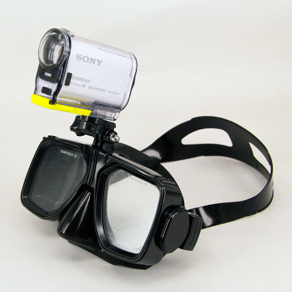Маска для ныряния с аквалангом и трубкой плавания закаленное стекло Sony HDR-AS200V AS300R