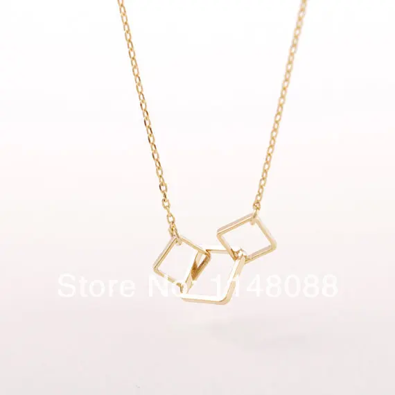 Уникальный дизайн разработанное идеальное сочетание ожерелье с 3 квадратными