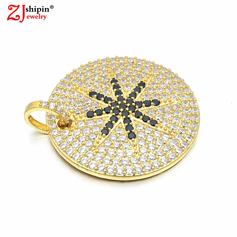 Новинка 2018 модная круглая подвеска с микро-инкрустированным цирконием ювелирное