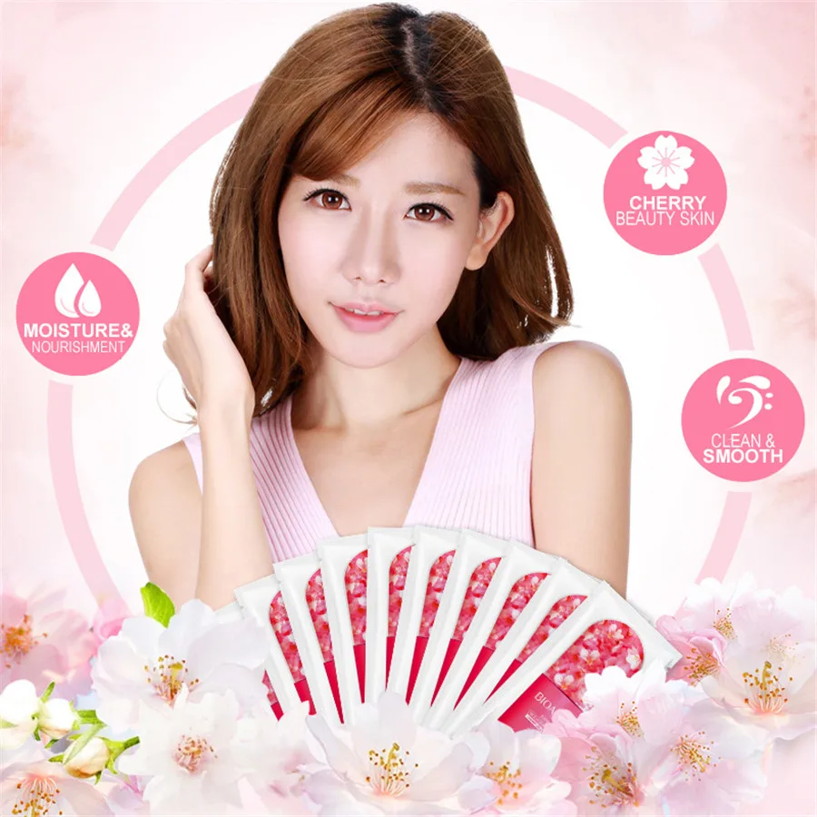 

BIOAQUA 3pcs Moisturizing Blueberry Cherry Jelly Face Mask Oil Control Smooth Tender Replenishment Whitening Aloe Vera Masks