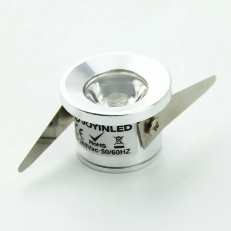 Светодиодный точечный светильник под шкаф встраиваемый потолочный миниатюрный