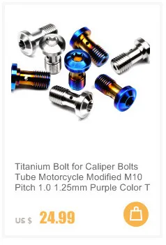 10 шт. M6 x10-120mm Ti Болт титановый болт колонна Шестигранная головка Шаг 1,0 мм Ti цвет класс 2 титановый винт Ti Застежка